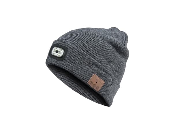 Blue Electric LED Beanie - Bluetooth-kuulokkeella., toimitetaan Mukana turvaliivi