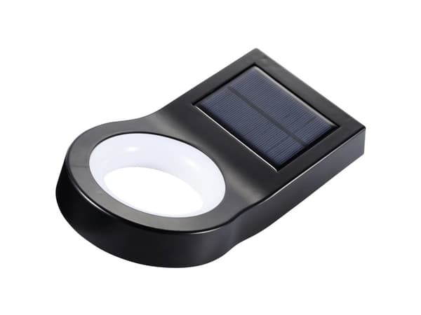 Sygonix SY-5653638 Aurinkosähköinen ulkoseinävalaistus liiketunnistimella Neutraali valkoinen musta