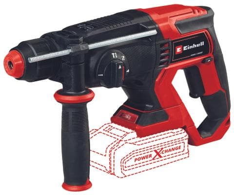Einhell TE-HD 18/20 Li - Solo, SDS Plus, Sort, Rød, 2 cm, 1300 RPM, 1,8 J, 4750 IPM - SOLO