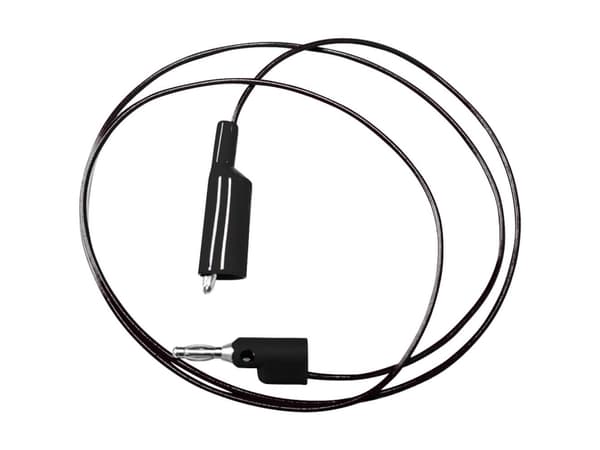 Mueller Electric BU-2030-A-48-0 Prøveledning Bananstik 4 mm Krokodilleklemme 1.2 m Sort 1 stk