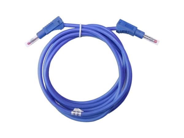 Mueller Electric BU-2323-10-79-6 Prøveledning [Bananstik 4 mm - Bananstik 4 mm] 2 m Blå 1 stk