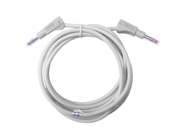 Mueller Electric BU-2323-10-79-9 Prøveledning Bananstik 4 mm Bananstik 4 mm 2 m Hvid 1 stk