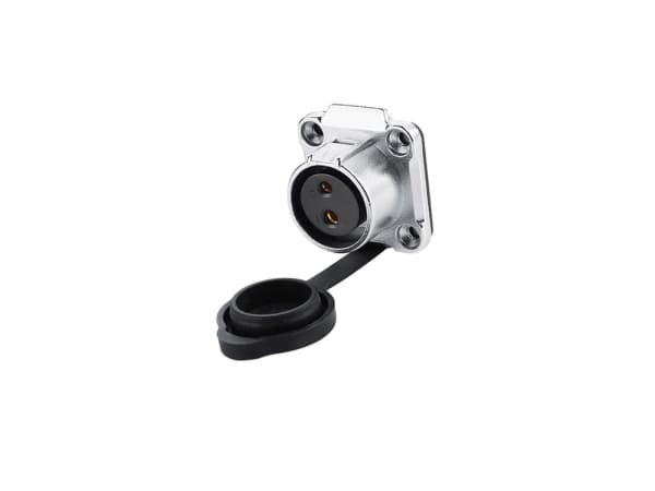 Alcasa IC01-20P203, S1 - Power (2-pin), Rett, Metall, Plast, Gull, Kobberlegering, IP65, IP67