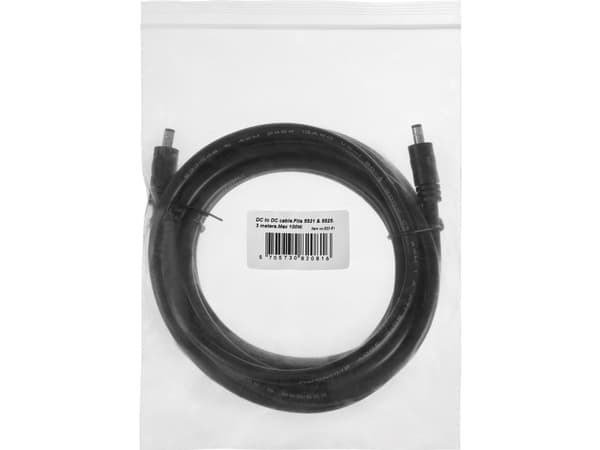Sandberg Active - Strømkabel - power DC jack (hann) til power DC jack (hann) - 3 m