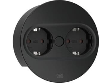 Bachmann TWIST 2 2x socket, round (946.200) white