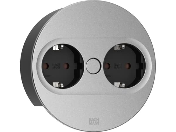 Bachmann TWIST 2 2x socket, round (946.200) white