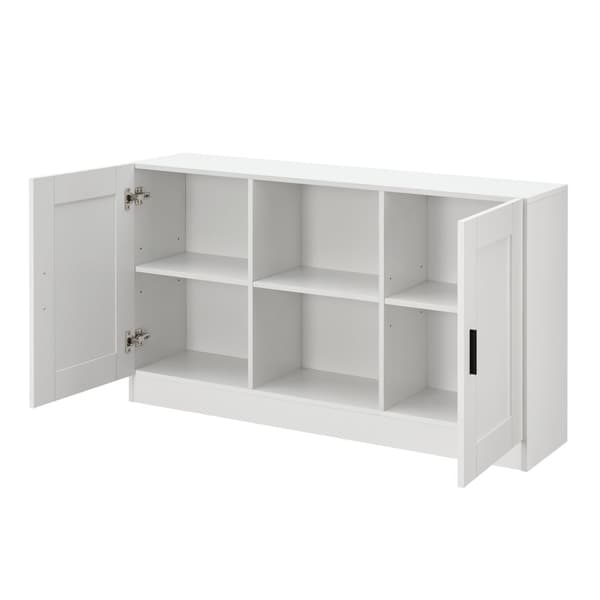 Sideboard Spøttrup 70x120x30,5 cm vit [en.casa]