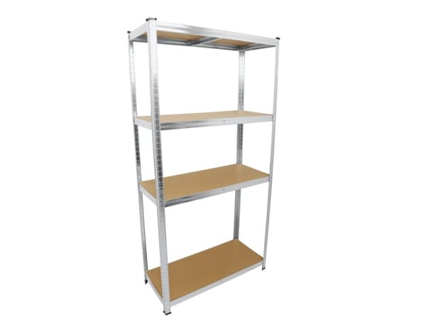 HOME It® stålreol med 5 træhylder 180×90×40 cm galvaniseret