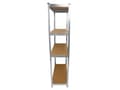 Miniatyrbilde 4 av 4: HOME It® stålreol med 5 træhylder 180×90×40 cm galvaniseret