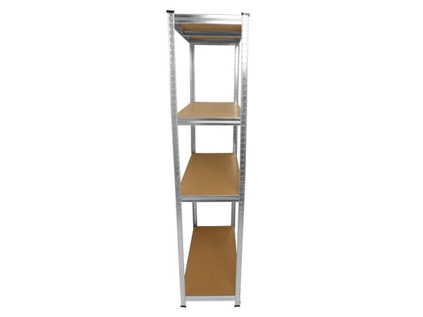 HOME It® stålreol med 5 træhylder 180×90×40 cm galvaniseret