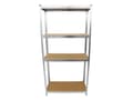 Miniatyrbilde 2 av 4: HOME It® stålreol med 5 træhylder 180×90×40 cm galvaniseret