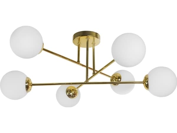 Lampa wisząca Orno LEIA 6P E27, lampa wisząca, max. 6x60W, złota