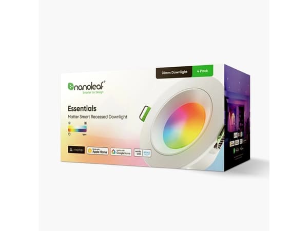 Nanoleaf Essentials Matter - Forenket søkelys - LED - 6 W - 16 millioner farger / avstembar hvitt - 2700-6500 K (en pakke 4)