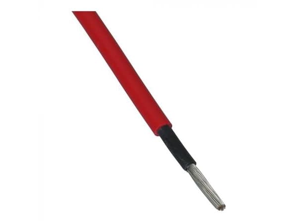 Yksijohtiminen halogeeniton kaapeli 1x4mm2, väri: punainen, R100 - (100 metriä)