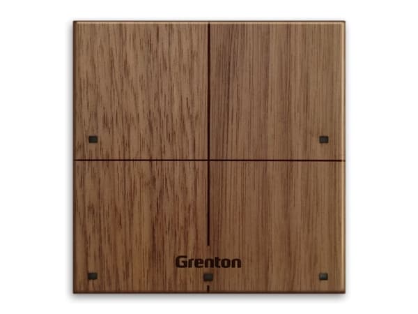 Grenton berøringspanel TOUCH PANEL 4B mørkt tre med Grenton-ikoner
