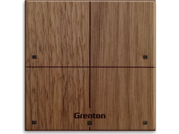 Grenton berøringspanel TOUCH PANEL 4B mørkt tre med Grenton-ikoner