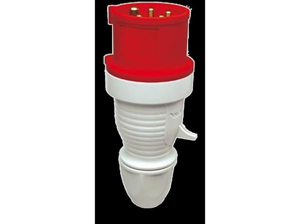 CEE Plug 4P 32A 380V H6 punainen