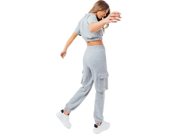 Justhype Justhype Sweat Crop T-Shirt-Cargo Joggers LABON004 szary 10