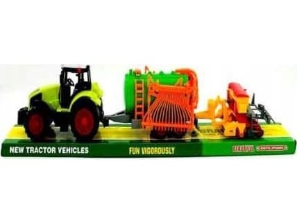Tractor with agricultural machinery