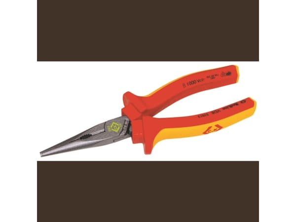 C.K Tools 431013, nåltång, kromvanadinstål, röd, gul, 17,5 cm