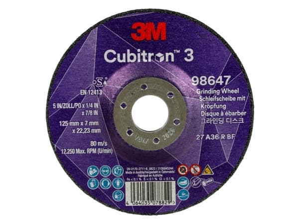 3M 98647, Kapskiva, Metall, Ceramic fibre, 12250 RPM, Rund, 2,22 cm