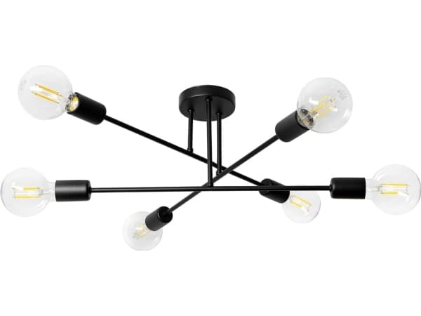 Orno SOLO 6P E27 hengelampe, hengelampe, maks. 6x60W, svart