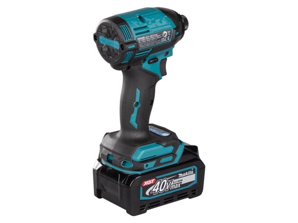 MAKITA TD002GD202 - Akkukäyttöinen iskuväännin (40V XGT | harjaton moottori | 220 Nm vääntömomentti | 1/4" kuusiokolo | LED-valo | sis. 2x ladattava