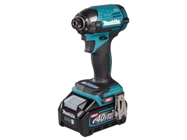 MAKITA TD002GD202 - Akkukäyttöinen iskuväännin (40V XGT | harjaton moottori | 220 Nm vääntömomentti | 1/4" kuusiokolo | LED-valo | sis. 2x ladattava