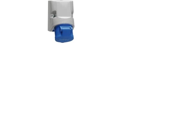 BALS CEE VägguttagH9 230V 16A 4-polig blå bredd 75x100 mm, topp M20 botten M20, Quick Connect®IP44, polyamid