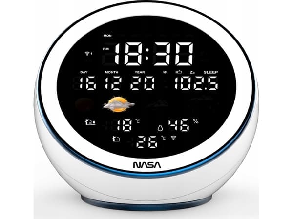 NASA sääasema sääasema kaiutinradio / valkoinen WSP1500