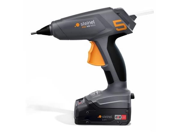 STEINEL MobileGlue 5011, Elektrisk limpistol, Grå, Oransje, LED, Fotoark kartong, Keramisk, Glass, Lær, Plast, Gummi, Tre, 20 g/min, 1,1 cm