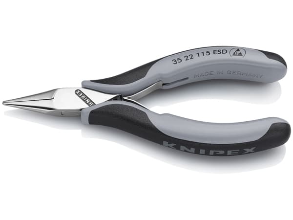 Knipex KP-3522115ESD, 1,1 cm, 2,25 cm, 7 mm, Kromvanadinstål, Plast, Svart, Grå