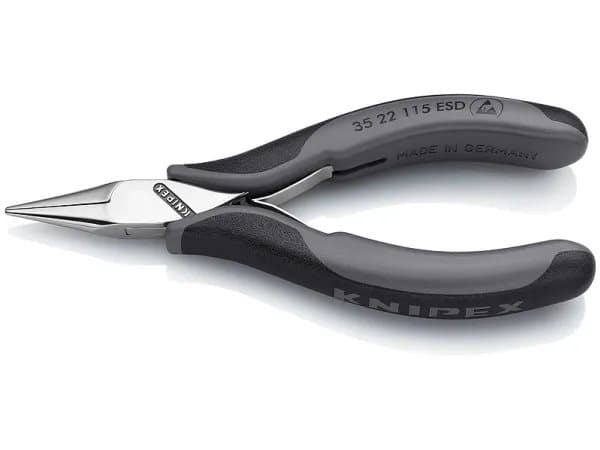 Knipex KP-3522115ESD, 1,1 cm, 2,25 cm, 7 mm, Kromvanadinstål, Plast, Svart, Grå