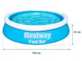 Pikkukuva 4 / 5: Bestway 57392 above ground pool Inflatable pool Round 940 L Blue