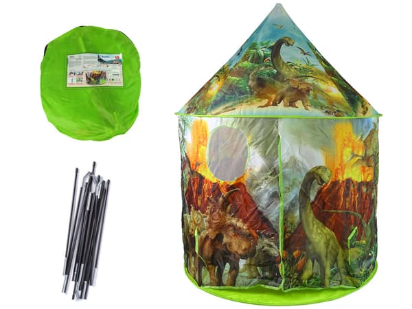 Children's Tent House Dinosaurs Garden Green