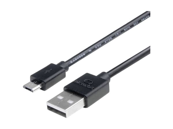 BBC micro:bit MEFUSBB30AV1 Data/virtakaapeli micro:bit [1x USB 2.0 -liitin A - 1x USB 2.0 -liitin Micro-B] 0,30 m Musta