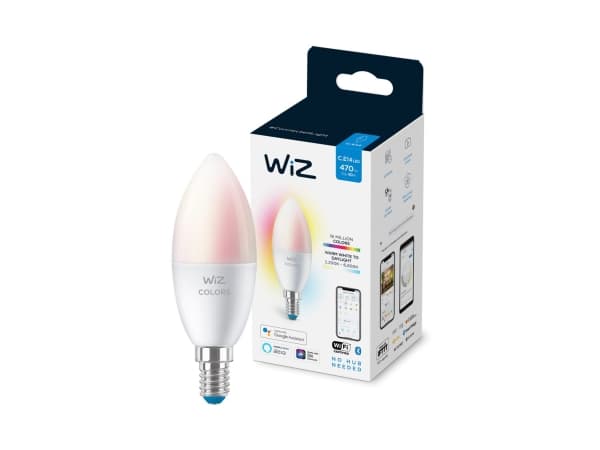 WiZ Mignion, 40 W C37 E14, Smartpære, Wi-Fi, Hvit, 802.11b, 802.11g, Wi-Fi 4 (802.11n), E14, C37