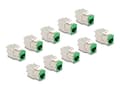 Miniatyrbild 1 av 5: Delock - Keystone modul - RJ-45 (hona) till LSA (hona) - STP - CAT 6a - grön (paket om 10)