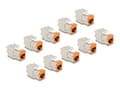 Miniatyrbild 1 av 5: Delock - Keystone modul - RJ-45 (hona) till LSA (hona) - STP - CAT 6a - orange (paket om 10)