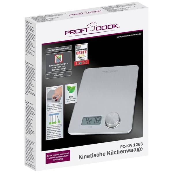 Profi Cook PC-KW 1263 Köksvåg digital Vägningsområde=5000 g Rostfritt stål
