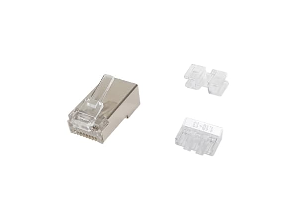 Equip 121147, RJ-45, Satin Stål, Gjennomsiktig, Hankjønn, Rett, Cat6a, Gull