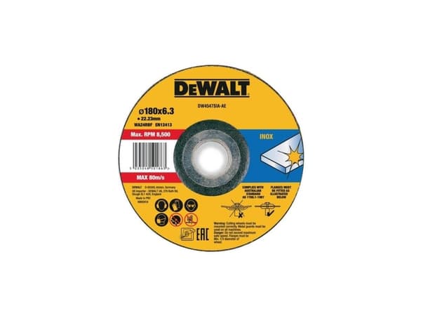 DeWALT DW4547SIA-AE, Rostfritt stål, 18 cm, 2,22 cm, 6,3 mm, DeWALT