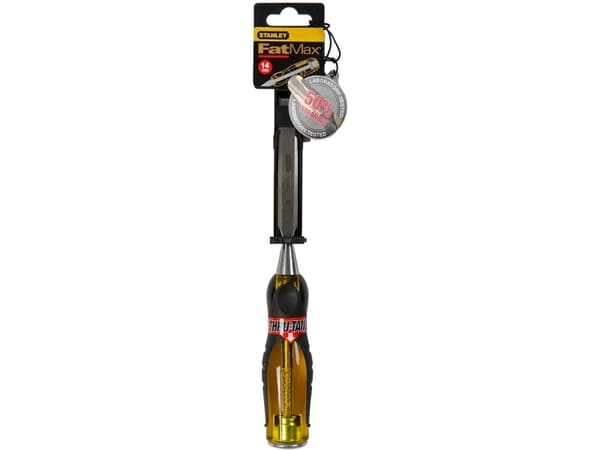 Stanley FATMAX 0-16-255, Bred meisel, Kromvanadiumstål, Sort, Gult, Metall, Plast, Gummi, 14 mm, 13 cm
