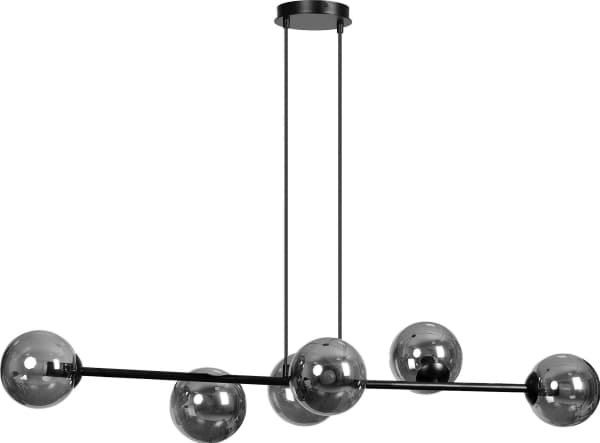 Hanging lamp Orno LETO hanging lamp, max. power 6x40W, E14, black and graphite