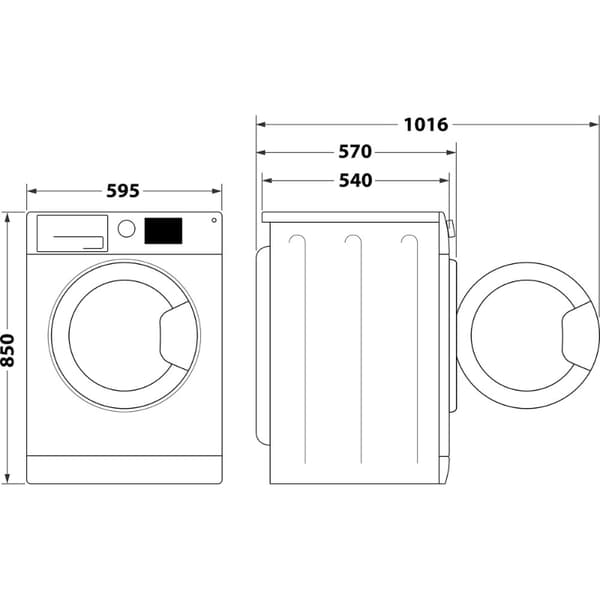 WHIRLPOOL Washing machine - Dryer FFWDB 864349 BV EE, 1400 rpm, Energy class D, 8kg - 6kg, Depth 54 cm, Inverter motor, Steam Refresh