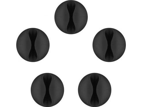 goobay - Kabelklämmor - svart (paket om 5)