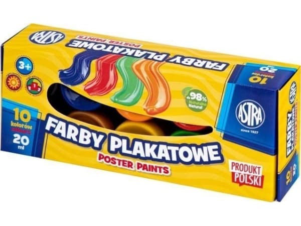ASTRA poster paints 10 colors x 20 ml Standard box Astra