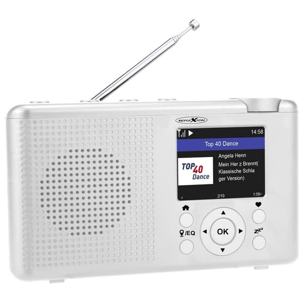 Internet-bordsradio Reflexion TRA23i/WH Internet, DAB+, DAB, FM uppladdningsbart Vit