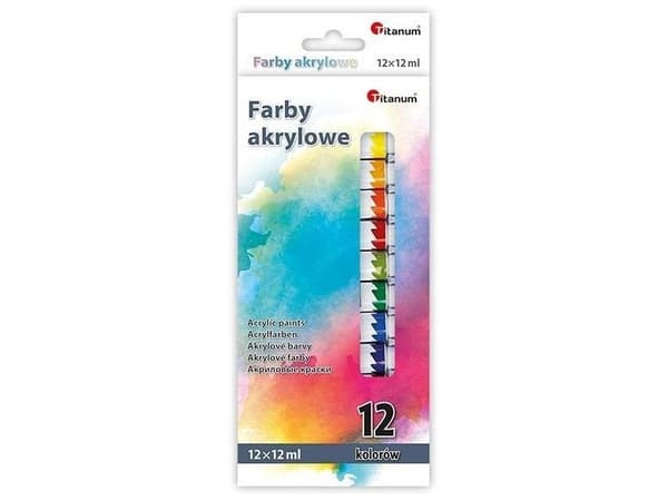 Akrylmaling 12 farger