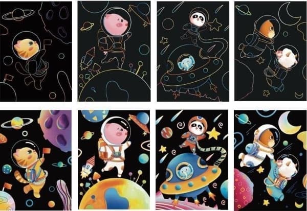 Ditt Hobby Magic-skrapelodd - Magic Space 21x29,5 cm